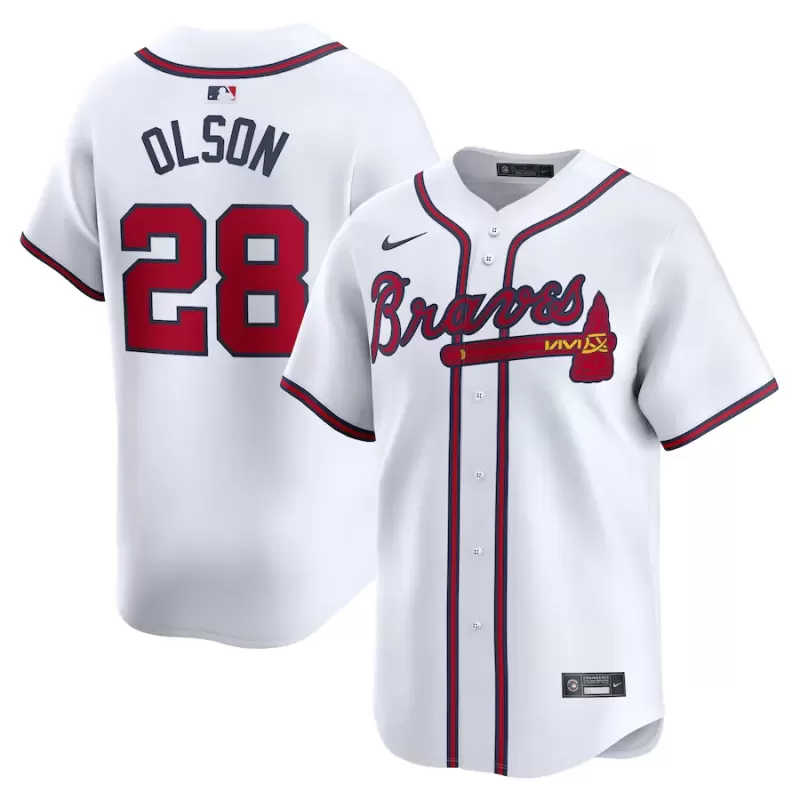 Men's Atlanta Braves Matt Olson Nike White Home Limited Player Jersey Men's Atlanta Braves Matt Olson Nike White Home Limited Player Jersey