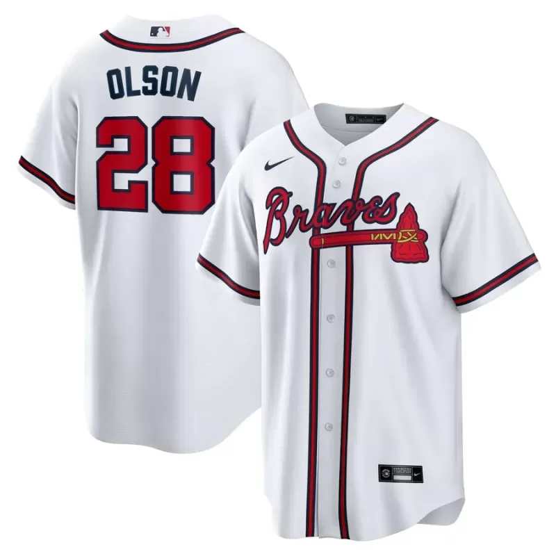 Men's Atlanta Braves Matt Olson Nike White Home Replica Player Jersey Men's Atlanta Braves Matt Olson Nike White Home Replica Player Jersey
