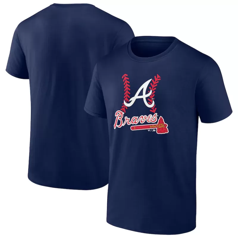 Men's Atlanta Braves Navy Fastball T-Shirt