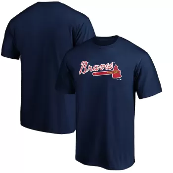 Men's Atlanta Braves Navy Official Team Wordmark T-Shirt