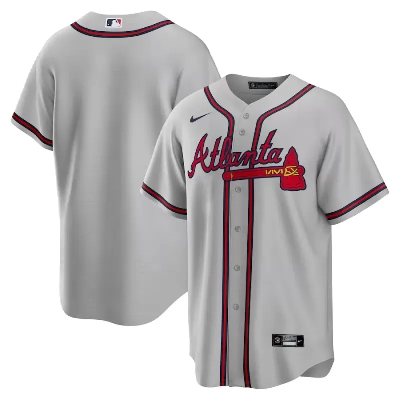 Men's Atlanta Braves Nike Gray Road Replica Team Jersey