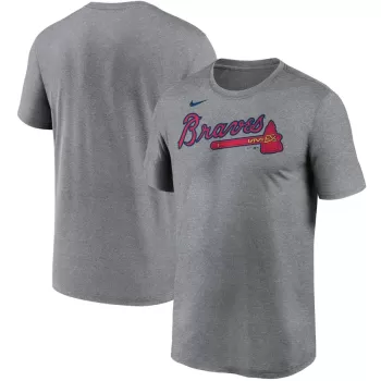 Men's Atlanta Braves Nike Gray Wordmark Legend Performance T-Shirt