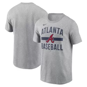 Men's Atlanta Braves Nike Heather Gray Arched T-Shirt