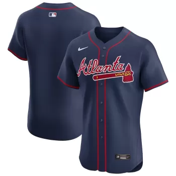 Men's Atlanta Braves Nike Navy Alternate Elite Jersey