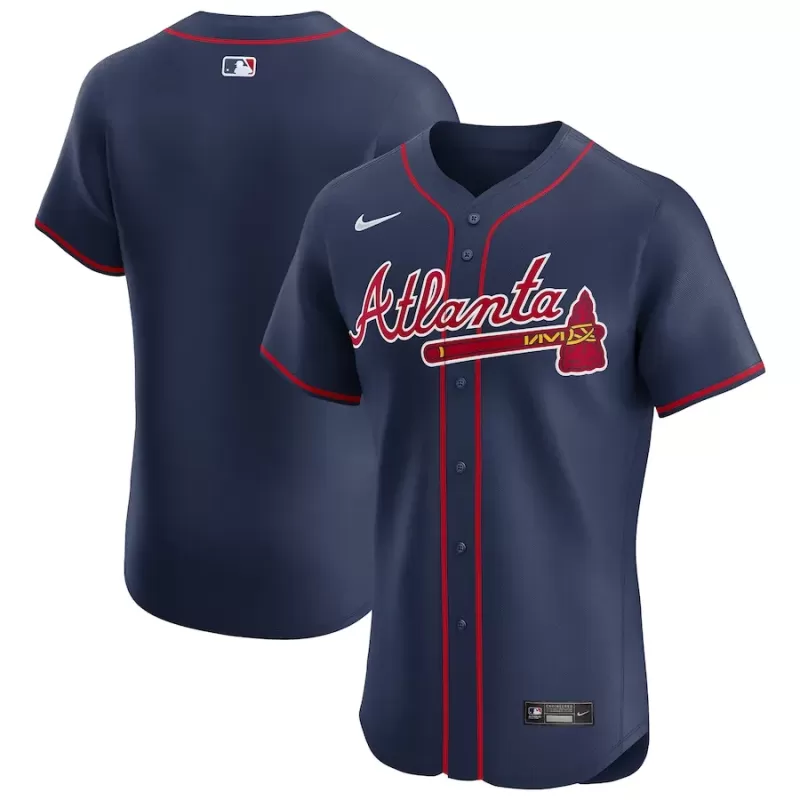 Men's Atlanta Braves Nike Navy Alternate Elite Jersey Men's Atlanta Braves Nike Navy Alternate Elite Jersey