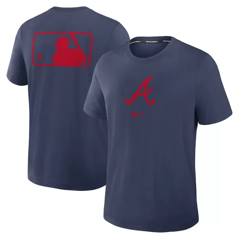 Men's Atlanta Braves Nike Navy Authentic Collection Early Work Tri-Blend Performance T-Shirt Men's Atlanta Braves Nike Navy Authentic Collection Early Work Tri-Blend Performance T-Shirt