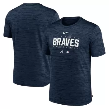 Men's Atlanta Braves Nike Navy Authentic Collection Velocity Performance Practice T-Shirt
