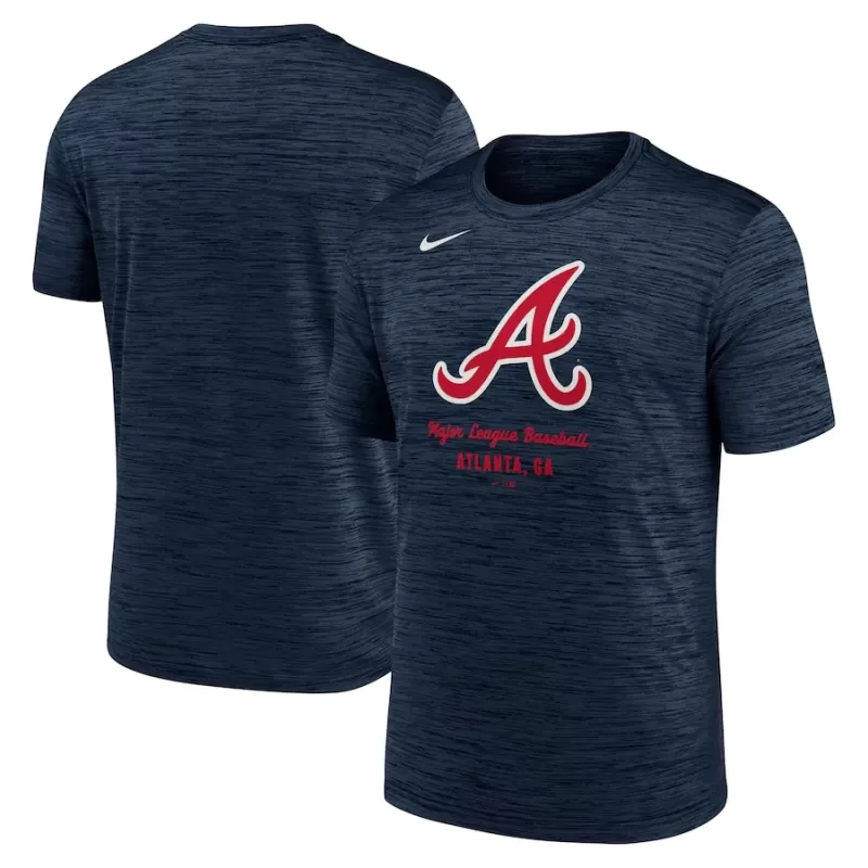 Men's Atlanta Braves Nike Navy Velocity Performance T-Shirt Men's Atlanta Braves Nike Navy Velocity Performance T-Shirt