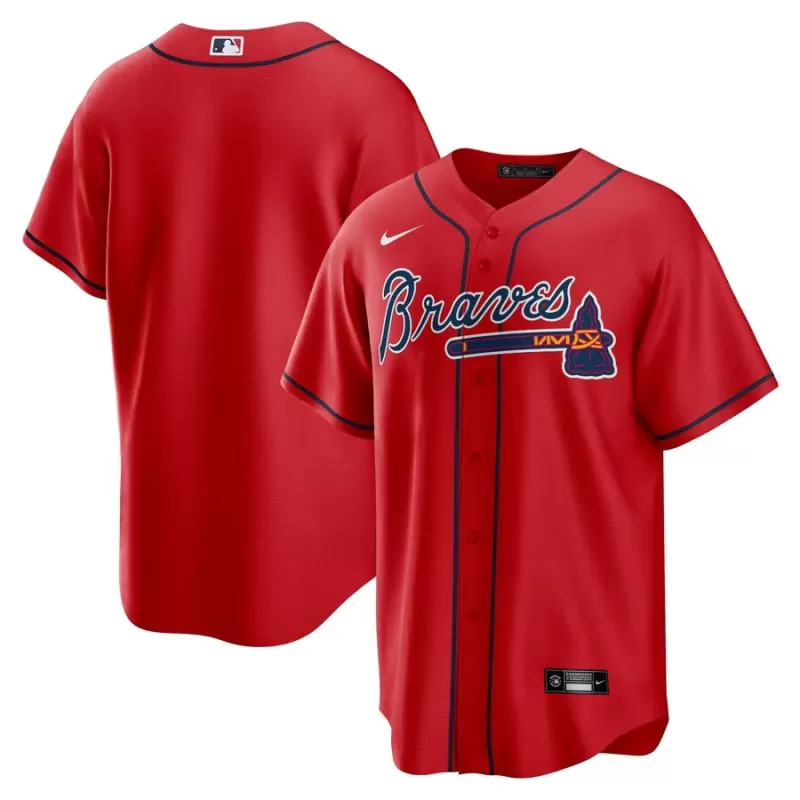 Men's Atlanta Braves Nike Red Alternate Replica Team Jersey Men's Atlanta Braves Nike Red Alternate Replica Team Jersey