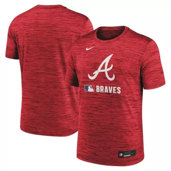 Men's Atlanta Braves Nike Red Authentic Collection Velocity Performance Practice T-Shirt