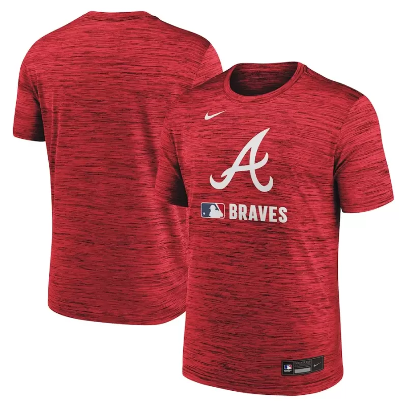 Men's Atlanta Braves Nike Red Authentic Collection Velocity Performance Practice T-Shirt Men's Atlanta Braves Nike Red Authentic Collection Velocity Performance Practice T-Shirt