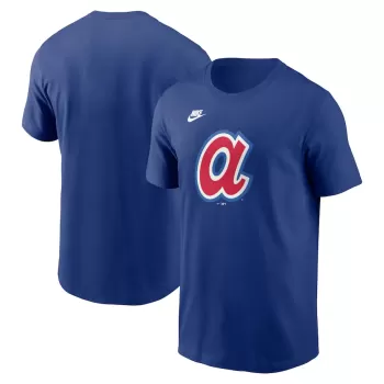 Men's Atlanta Braves Nike Royal Cooperstown Collection Team Logo T-Shirt Men's Atlanta Braves Nike Royal Cooperstown Collection Team Logo T-Shirt