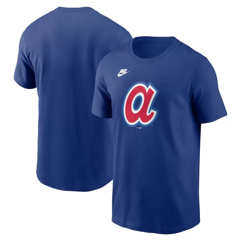 Men's Atlanta Braves Nike Royal Cooperstown Collection Team Logo T-Shirt Men's Atlanta Braves Nike Royal Cooperstown Collection Team Logo T-Shirt