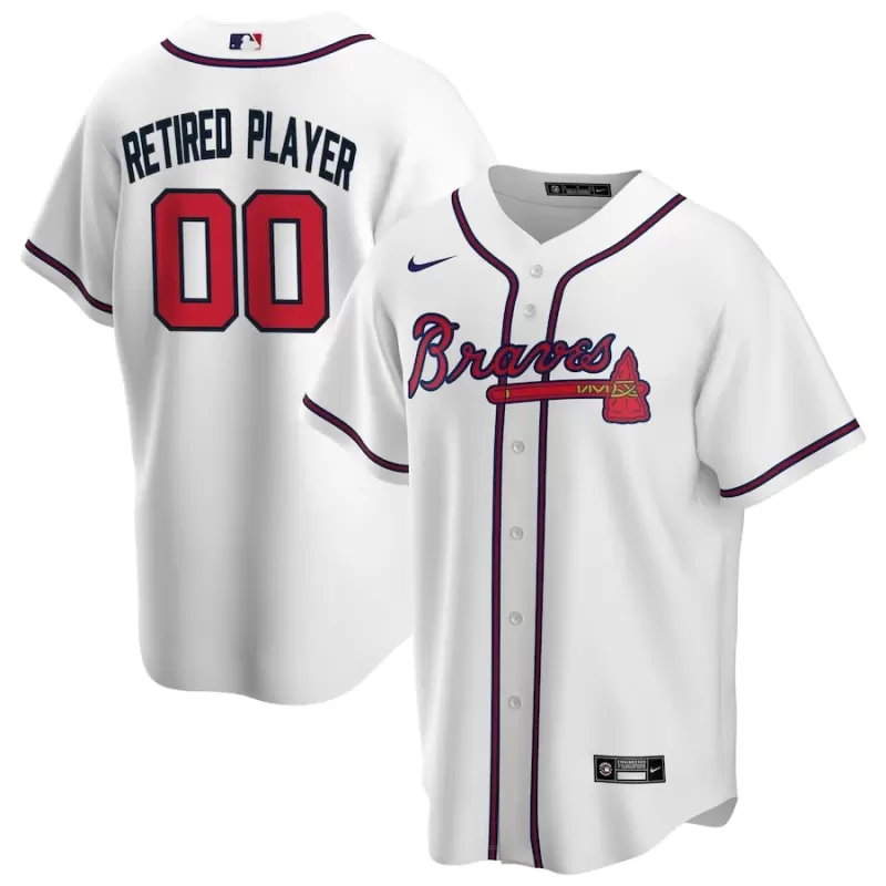 Men's Atlanta Braves Nike White Home Pick-A-Player Retired Roster Replica Jersey Men's Atlanta Braves Nike White Home Pick-A-Player Retired Roster Replica Jersey