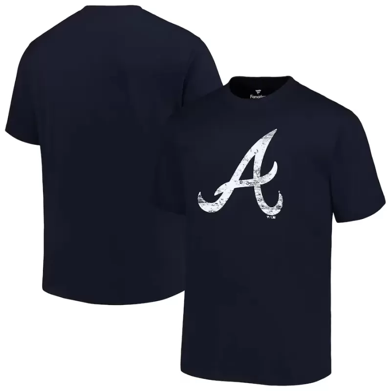 Men's Atlanta Braves Profile Navy Big & Tall Primary Logo T-Shirt Men's Atlanta Braves Profile Navy Big & Tall Primary Logo T-Shirt