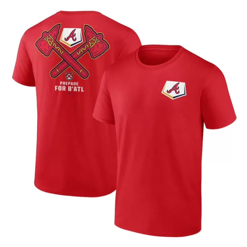 Men's Atlanta Braves Red BATL T-Shirt Men's Atlanta Braves Red BATL T-Shirt