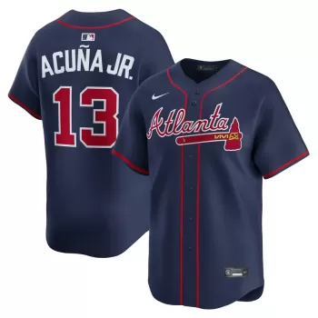 Men's Atlanta Braves Ronald Acuña Jr. Nike Navy Alternate Limited Jersey Men's Atlanta Braves Ronald Acuña Jr. Nike Navy Alternate Limited Jersey