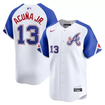 Men's Atlanta Braves Ronald Acuna Jr. Nike White City Connect Limited Player Jersey Men's Atlanta Braves Ronald Acuna Jr. Nike White City Connect Limited Player Jersey