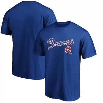 Men's Atlanta Braves Royal Cooperstown Collection Wahconah T-Shirt Men's Atlanta Braves Royal Cooperstown Collection Wahconah T-Shirt