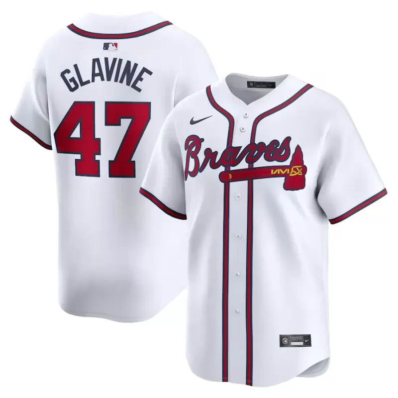 Men's Atlanta Braves Tom Glavine Nike White Home Limited Player Jersey