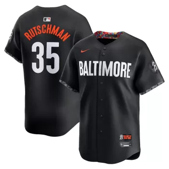 Men's Baltimore Orioles Adley Rutschman Nike Black City Connect Limited Player Jersey