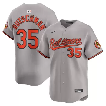 Men's Baltimore Orioles Adley Rutschman Nike Gray Road Limited Player Jersey