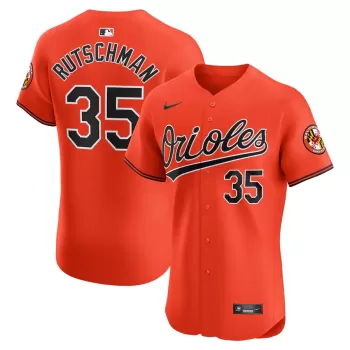 Men's Baltimore Orioles Adley Rutschman Nike Orange Alternate Elite Player Jersey