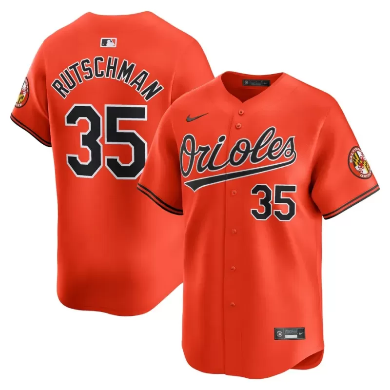 Men's Baltimore Orioles Adley Rutschman Nike Orange Alternate Limited Player Jersey Men's Baltimore Orioles Adley Rutschman Nike Orange Alternate Limited Player Jersey