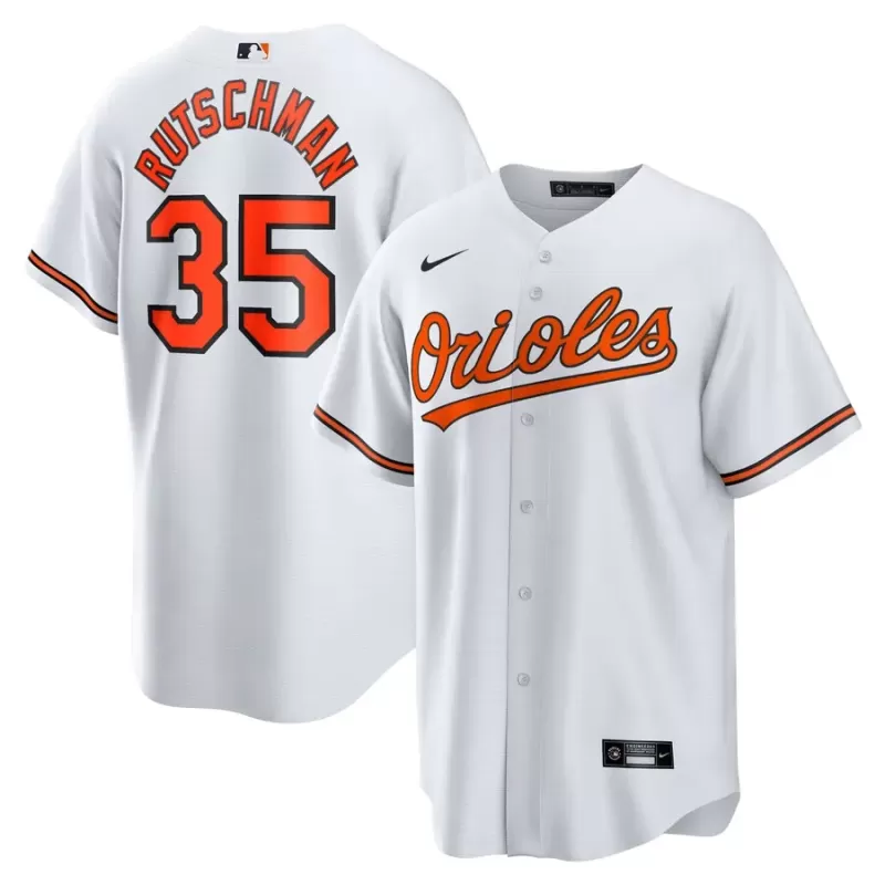 Men's Baltimore Orioles Adley Rutschman Nike White Replica Player Jersey Men's Baltimore Orioles Adley Rutschman Nike White Replica Player Jersey