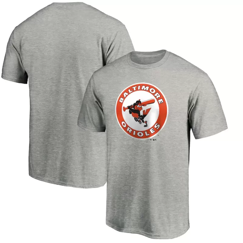Men's Baltimore Orioles Ash Cooperstown Collection Forbes T-Shirt Men's Baltimore Orioles Ash Cooperstown Collection Forbes T-Shirt
