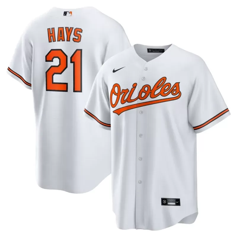 Men's Baltimore Orioles Austin Hays Nike White Replica Player Jersey Men's Baltimore Orioles Austin Hays Nike White Replica Player Jersey