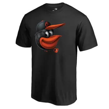 Men's Baltimore Orioles Black Midnight Mascot Logo T-Shirt Men's Baltimore Orioles Black Midnight Mascot Logo T-Shirt