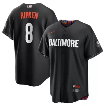 Men's Baltimore Orioles Cal Ripken Nike Black City Connect Replica Player Jersey Men's Baltimore Orioles Cal Ripken Nike Black City Connect Replica Player Jersey