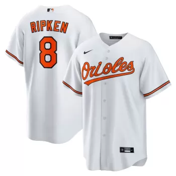 Men's Baltimore Orioles Cal Ripken Jr. Nike White  Throwback Replica Player Jersey