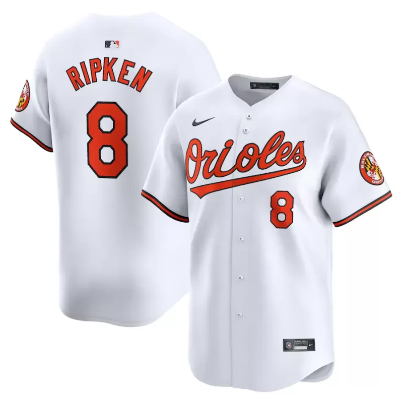 Men's Baltimore Orioles Cal Ripken Jr. Nike White Home Limited Player Jersey Men's Baltimore Orioles Cal Ripken Jr. Nike White Home Limited Player Jersey