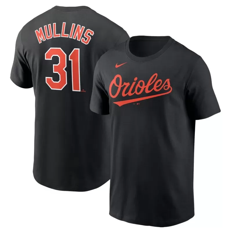 Men's Baltimore Orioles Cedric Mullins Nike Black Player Name & Number T-Shirt Men's Baltimore Orioles Cedric Mullins Nike Black Player Name & Number T-Shirt