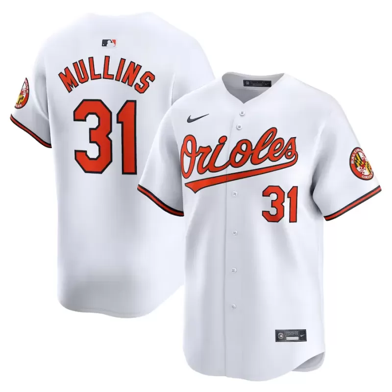Men's Baltimore Orioles Cedric Mullins Nike White Home Limited Player Jersey Men's Baltimore Orioles Cedric Mullins Nike White Home Limited Player Jersey