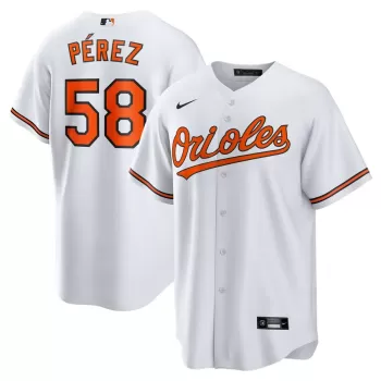 Men's Baltimore Orioles Cionel Pérez Nike White Home Replica Player Jersey Men's Baltimore Orioles Cionel Pérez Nike White Home Replica Player Jersey