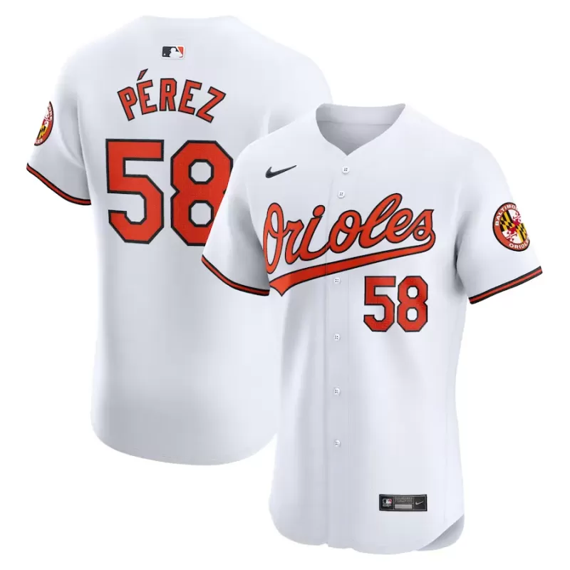 Men's Baltimore Orioles Cionel Perez Nike White Home Elite Player Jersey Men's Baltimore Orioles Cionel Perez Nike White Home Elite Player Jersey