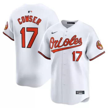Men's Baltimore Orioles Colton Cowser Nike White Home Limited Player Jersey Men's Baltimore Orioles Colton Cowser Nike White Home Limited Player Jersey