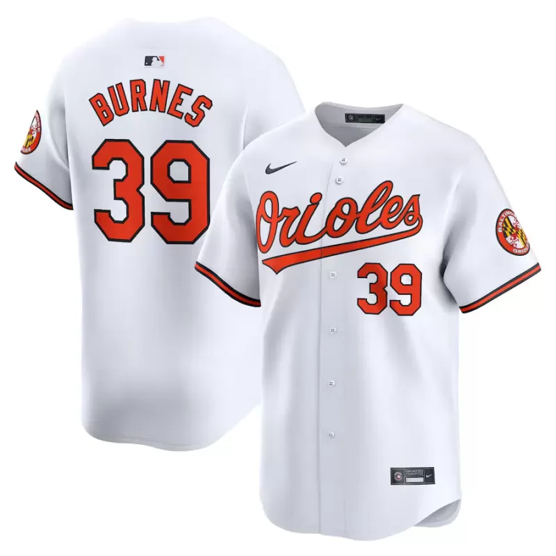 Men's Baltimore Orioles Corbin Burnes Nike White Home Limited Player Jersey Men's Baltimore Orioles Corbin Burnes Nike White Home Limited Player Jersey