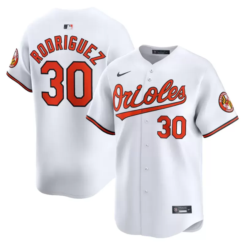 Men's Baltimore Orioles Grayson Rodriguez Nike White Home Limited Player Jersey