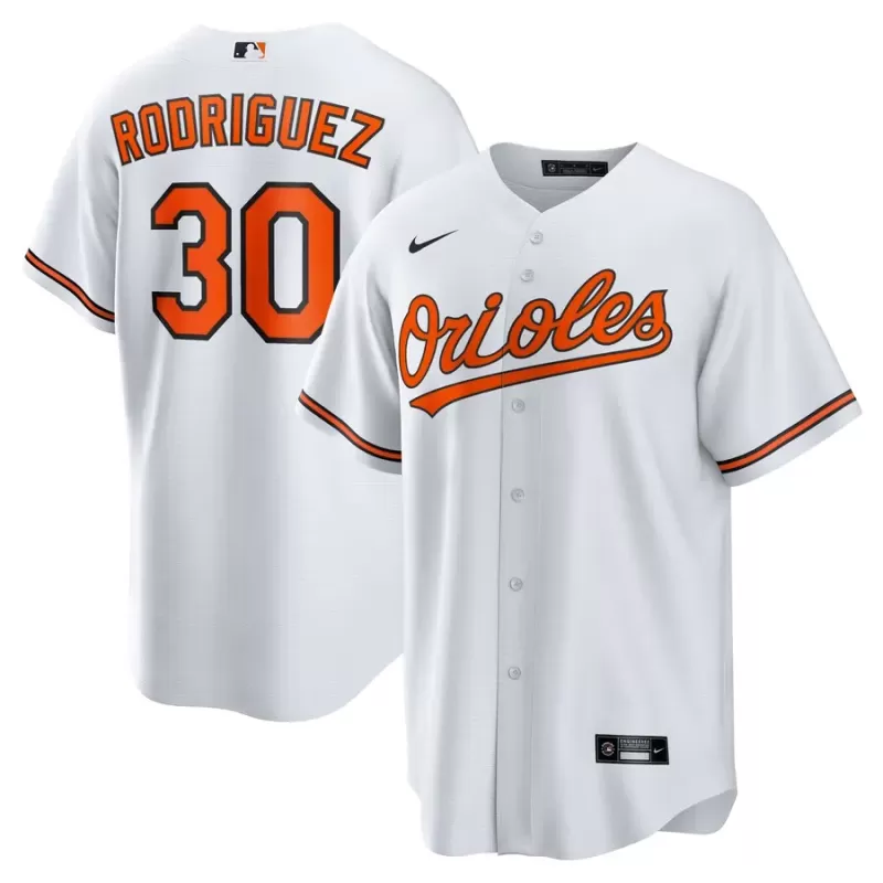 Men's Baltimore Orioles Grayson Rodriguez Nike White Home Replica Jersey Men's Baltimore Orioles Grayson Rodriguez Nike White Home Replica Jersey
