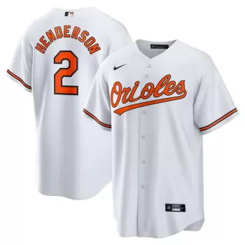 Men's Baltimore Orioles Gunnar Henderson Nike White Home Replica Player Jersey