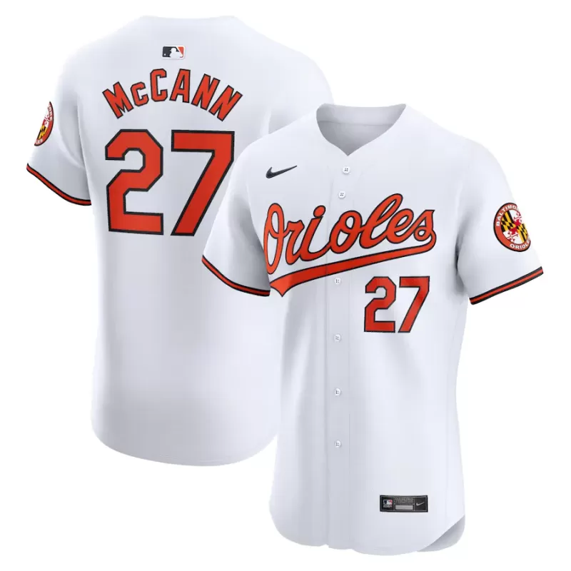 Men's Baltimore Orioles James McCann Nike White Home Elite Player Jersey Men's Baltimore Orioles James McCann Nike White Home Elite Player Jersey