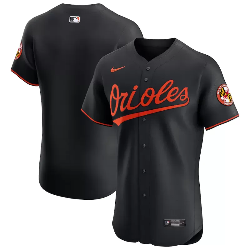 Men's Baltimore Orioles Nike Black Alternate Vapor Premier Elite Patch Jersey Men's Baltimore Orioles Nike Black Alternate Vapor Premier Elite Patch Jersey
