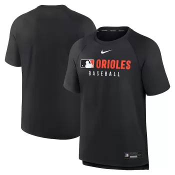 Men's Baltimore Orioles Nike Black Authentic Collection Pregame Raglan Performance T-Shirt Men's Baltimore Orioles Nike Black Authentic Collection Pregame Raglan Performance T-Shirt