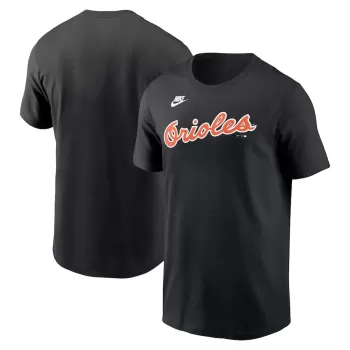 Men's Baltimore Orioles Nike Black Cooperstown Wordmark T-Shirt Men's Baltimore Orioles Nike Black Cooperstown Wordmark T-Shirt