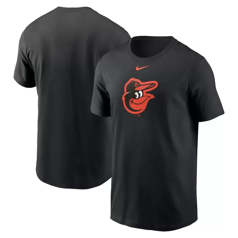 Men's Baltimore Orioles Nike Black Fuse Logo T-Shirt Men's Baltimore Orioles Nike Black Fuse Logo T-Shirt