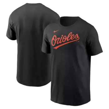 Men's Baltimore Orioles Nike Black Fuse Wordmark T-Shirt Men's Baltimore Orioles Nike Black Fuse Wordmark T-Shirt
